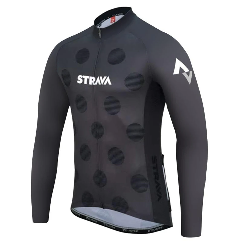 1 STRAVA Осенние Топы для велоспорта, Джерси с длинным рукавом для MTB велосипеда, одежда для велоспорта, рубашки, Весенняя велосипедная спортивная одежда, одежда для велоспорта - Цвет: 1