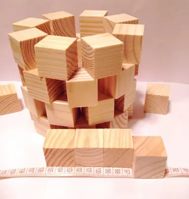 Большой деревянный кубик квадратный строительный блок учебные пособия по математике маленький квадратный игрушечный квадрат