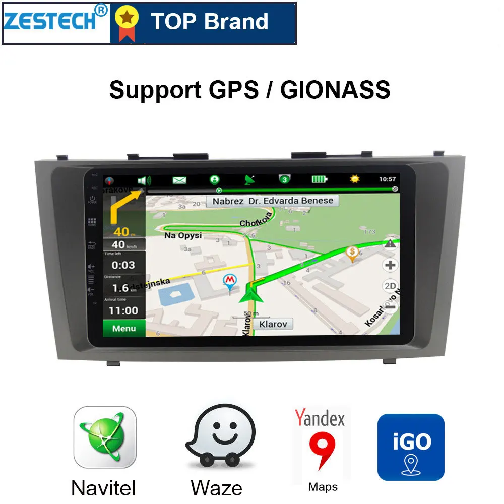 Android 2 din автомобильное радио DVD GPS плеер для Toyota Camry 40 2007 2008 2009 стереосистема Аудио