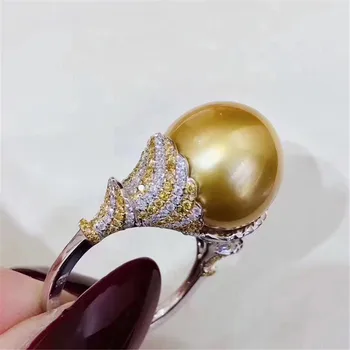 

Classic Sterling Silver 925 Adjustable Ring Accessories Women Wedding Pearl Simple Silver Zircon Ring Jewelry