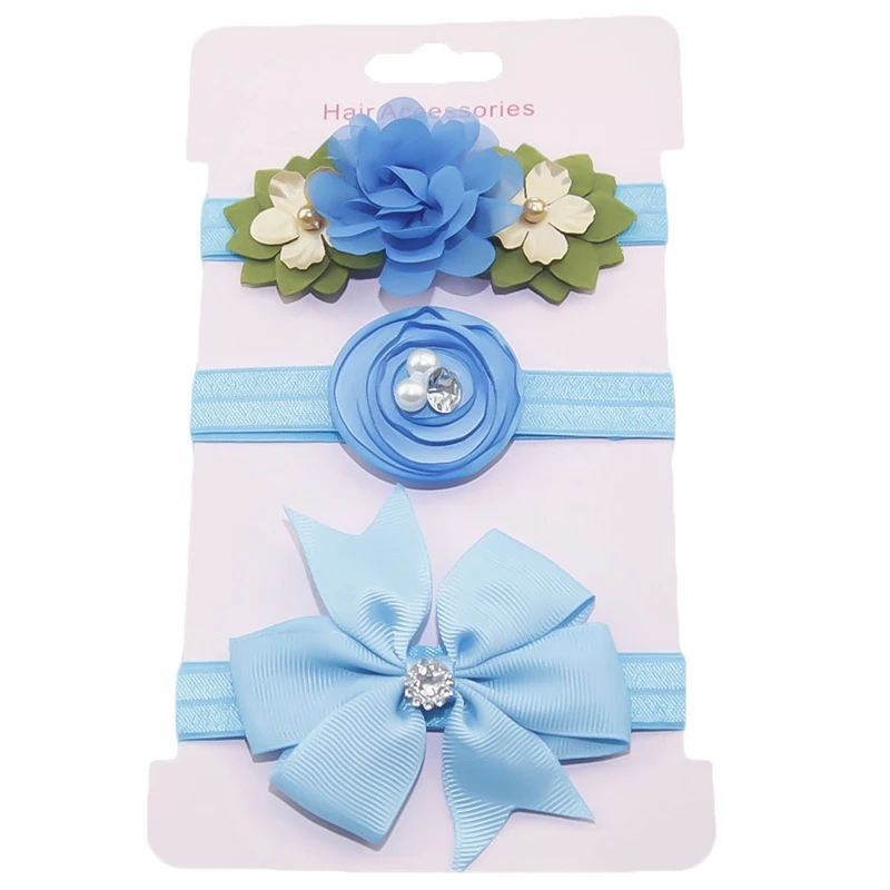 

2019 New 3PCS Toddler Girl Kid Infant Flower Turban Elastic Headband Hairband Headwear