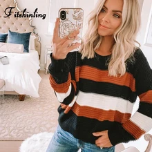 ^#Cheap Fitshinling Buttons Casual Winter Sweaters For Women 2019 Striped Slim Long Sleeve Pullovers Knitted Jumpers Holiday Sweater New ^#Cheap Fitshinling Buttons Casual Winter Sweaters For Women 2019 Striped Slim Long Sleeve Pullovers Knitted Jumpers Holiday Sweater New