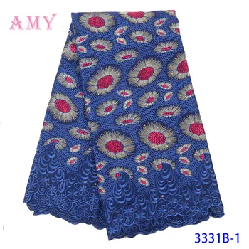 

Swiss lace fabric 2020 latest Dry Lace Embroidery African 100% Cotton Fabrics Swiss Voile Lace Popular Dubai Style AMY3331B