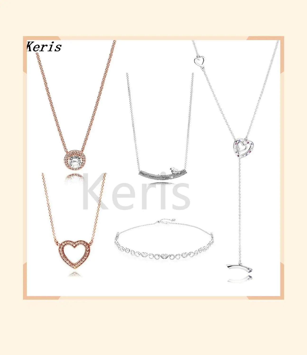 

High Quality 1:1 100925 Pure Silver Rose Gold Necklace Collection Free Of Charge
