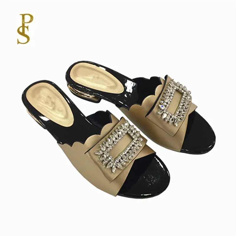 

African style women shoes with drill lady's shoes slippers for mama