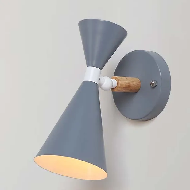 gray Современные настенные лампы, скандинавский Wandlamp, настенный светильник, внутренняя спальня, гостиная, украшение, промышленный декор, E27, лофт, светильник, светильники - Цвет абажура: gray