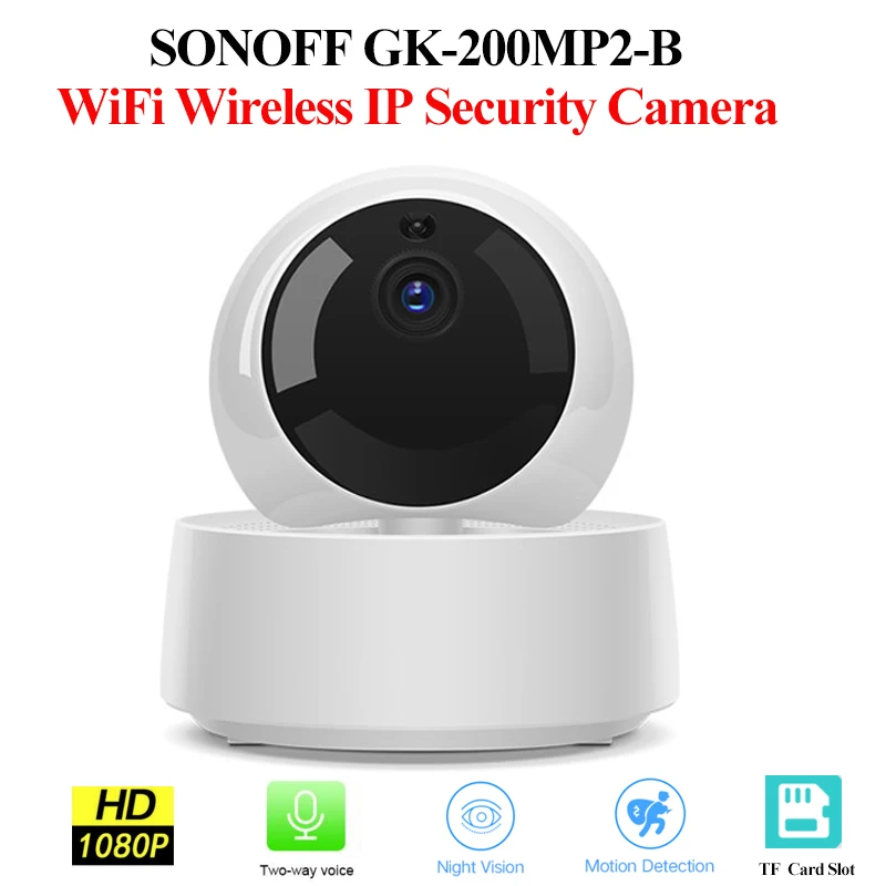 Беспроводная IP камера SONOFF GK 200MP2 B 1080P HD Smart Home с ИК подсветкой и функцией ночного