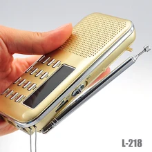 L218 портативный цифровой радиоприемник стерео радио Мини громкоговоритель в стиле ретро с светодиодный дисплей фонарик радио Поддержка FM AM семейный подарок