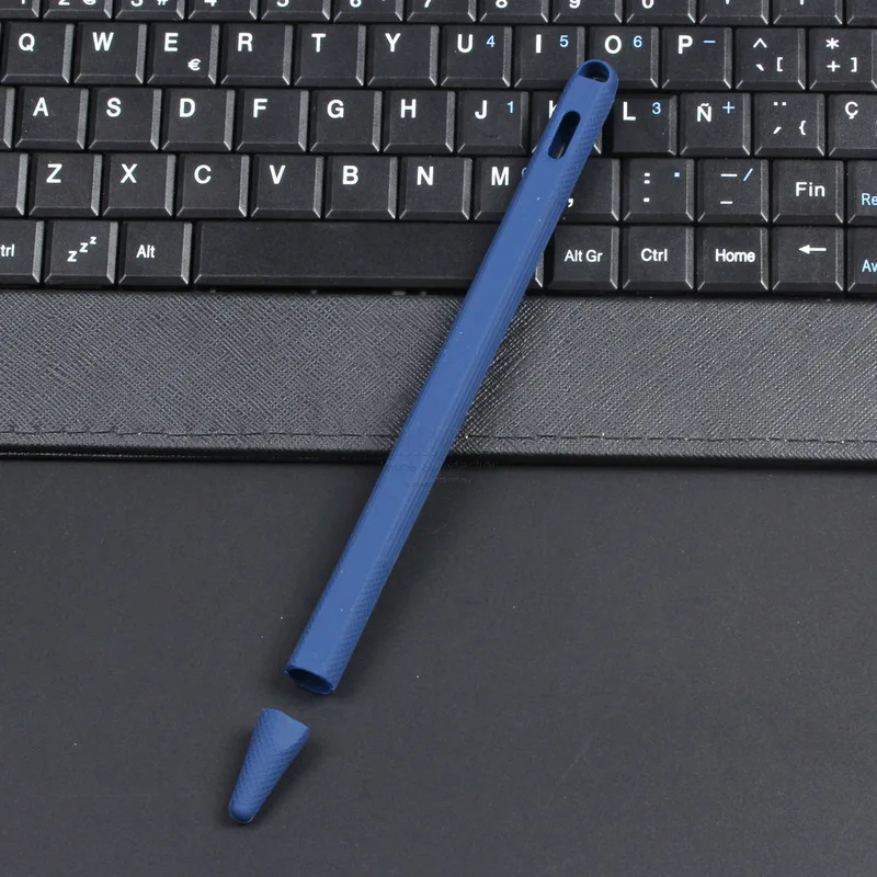 Deep Blue Для Apple Pencil 2 Tip Case Женский мягкий силиконовый для iPad Pencil 2-го поколения крышка крышки планшета ручка-стилус держатель чехол - Цвета: Deep Blue