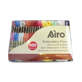 

100Pcs/Box 50 Colors 8 Meters Embroidery Threads Polyester Cotton Thread Handmade Accessories Embroidery Thread