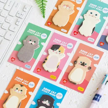 

1 Pcs Cute Cat Series Sticky Note Student Message Sticker N Times Memo Pad Scrapbooking School Label Stationery