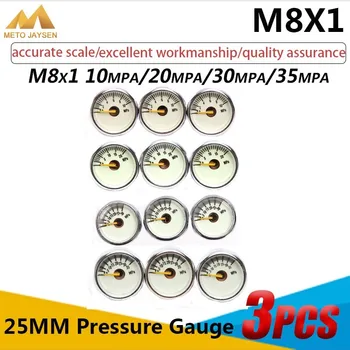 

High Pressure Gauge 25mm M10x1 1 Inch Manometre PCP Paintball Airforce Pump Scuba Diving Valve Gauge 10mpa 20mpa 30mpa 3pcs/set