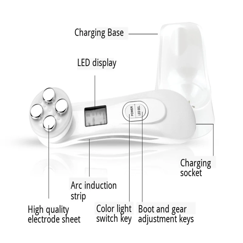 EMS Radio Frequency LED Facial Care Tool Electroporation Mesotherapy Skin Care Device Facial Liftin - 4000444896096