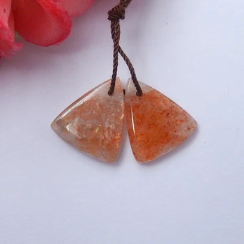

Jewelry Earrings For making,Semiprecious Gems Sun stone Handmade Earrings Beads 16x14x3mm,2g