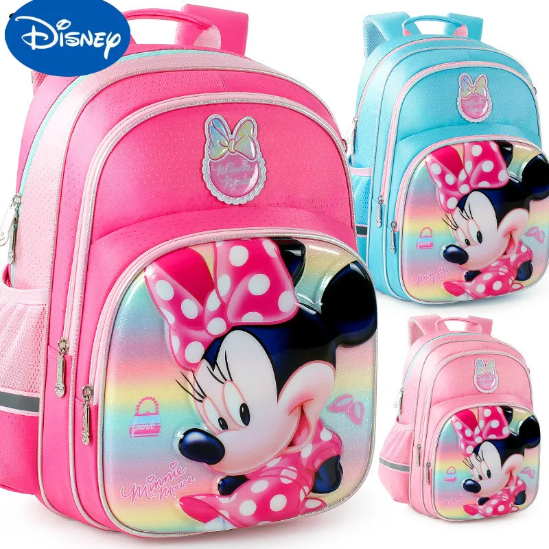 

Disney Schoolbag For Primary 1-3 Grades Cartoon Minnie Large Capacity Backpack Burden-reducing Backpack For Girl SM80170