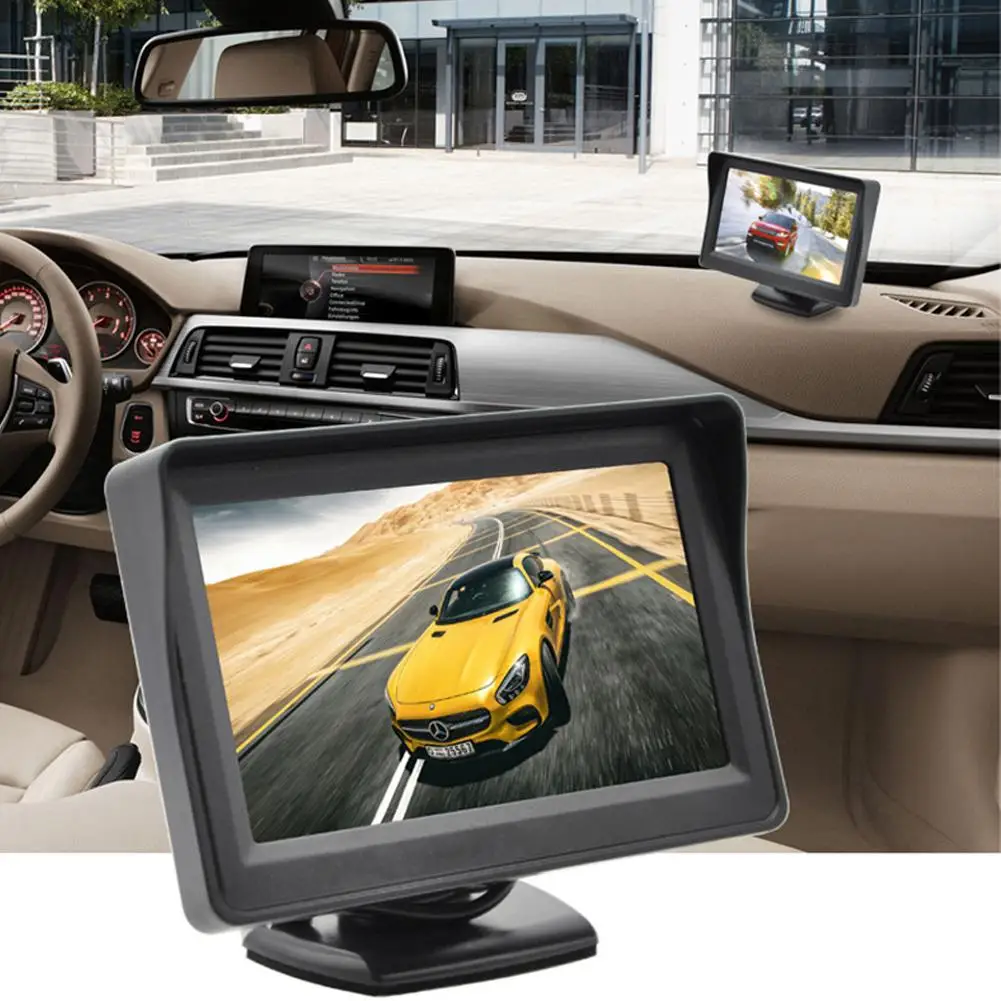 Kuulee 4,3 дюймов HD TFT lcd цифровой цветной автомобильный монитор для парковки заднего вида автомобиля