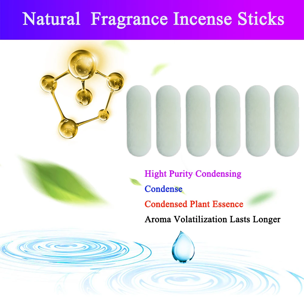 Car Air Freshener Clip with Auto Perfume Car Refresher Diffuser with 6 Fragance Flavor Sticks