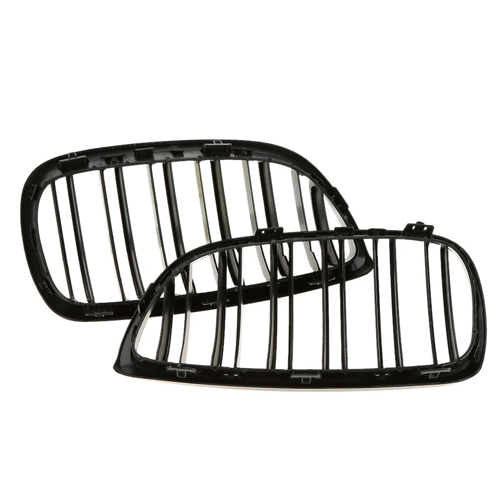 Car Styling front Gloss Matte Black M-color Dual Line Front Grille Kidney Grill For BMW E92 2Door 2