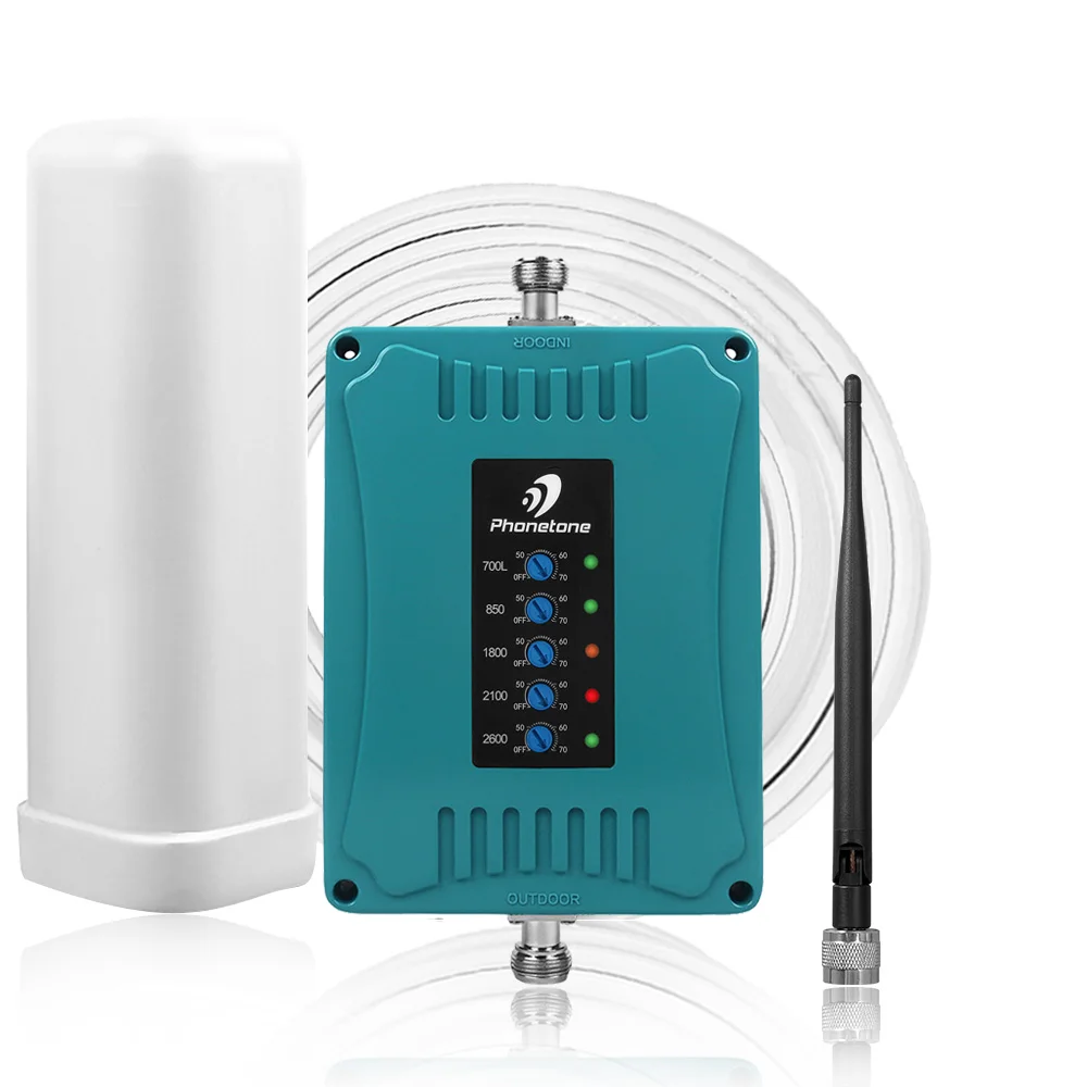 Усилитель мобильного сигнала GSM 2G 3G 4G 700/850/1800/2100/2600 МГц Ретранслятор усилитель
