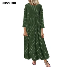 MISSOMO одежда, женское платье, винтажное, vestidos, длинное, волнистое, с принтом, макси платье размера плюс, 5XL, платье, женские повседневные платья