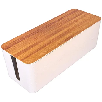 

LUDA Cable Management Box - Cord, Wire, Router, and Power Strip Case for Safety and Organization - Made of Renewable Natural