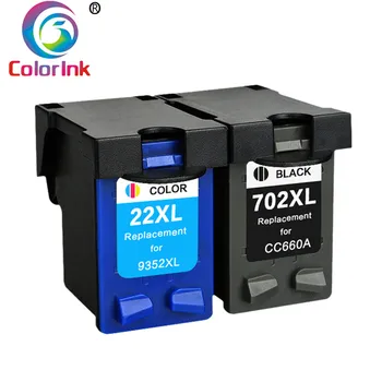 

ColorInk 702XL 22XL 22 702 ink cartridge compatible for HP702 HP22 HP J3508 J3606 J3608 J5508 J3600 printer inkjet cartridge