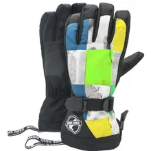 Мужские толстые зеленые лыжные перчатки черные перчатки для верховой езды альпинистские спортивные перчатки зимние уличные лыжные перчатки красного цвета водонепроницаемые 10K