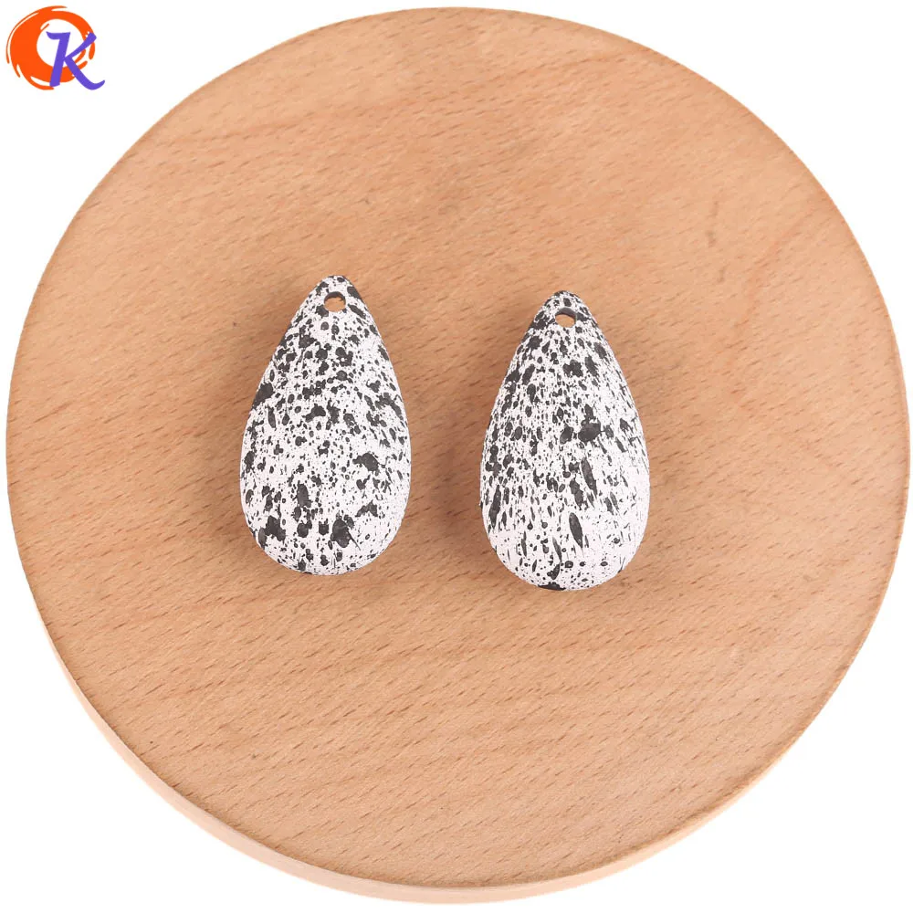 Cordial Design 18*33mm 100Pcs Jewelry Accessories/Acrylic Beads/Rubber Effect/Drop Shape/DIY Beads/Hand Made/Earring Findings