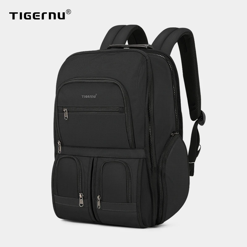 Tigernu 2021 New RFID Upgraded Anti theft Zippers Waterproof Laptop Men Backpack With USB Large Capacity Travel Bags Male Female