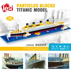 Titanic Ship – blocs de construction en diamant Miniature, petites particules, jouets de décoration, cadeaux pour enfants 