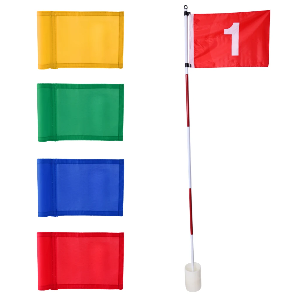 Гольф флаг Палочки Поле для гольфа флаги для двор Крытый 5-секционный для гольфа отверстия чашки