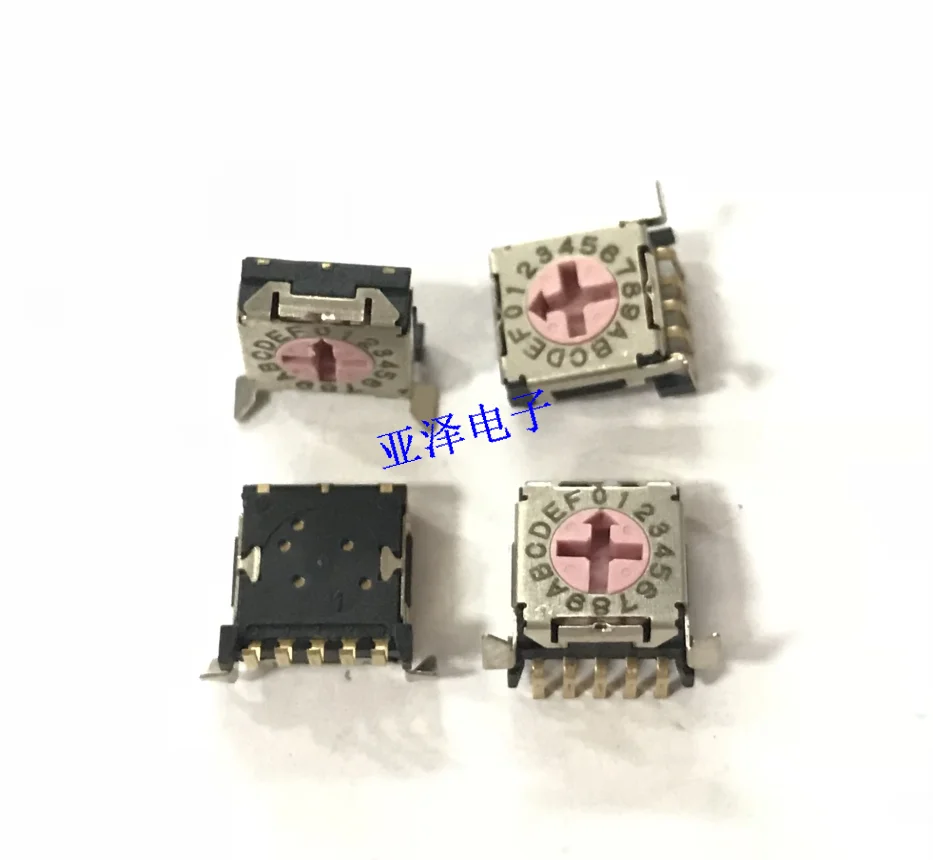 2 шт. SMD 0-F/16-битный вертикальный поворотный DIP-переключатель 8421C кодовый