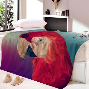 

Colorful Parrot brid Blanket 3D print Sherpa Blanket on Bed Kids Girl Flower Home Textiles Dreamlike