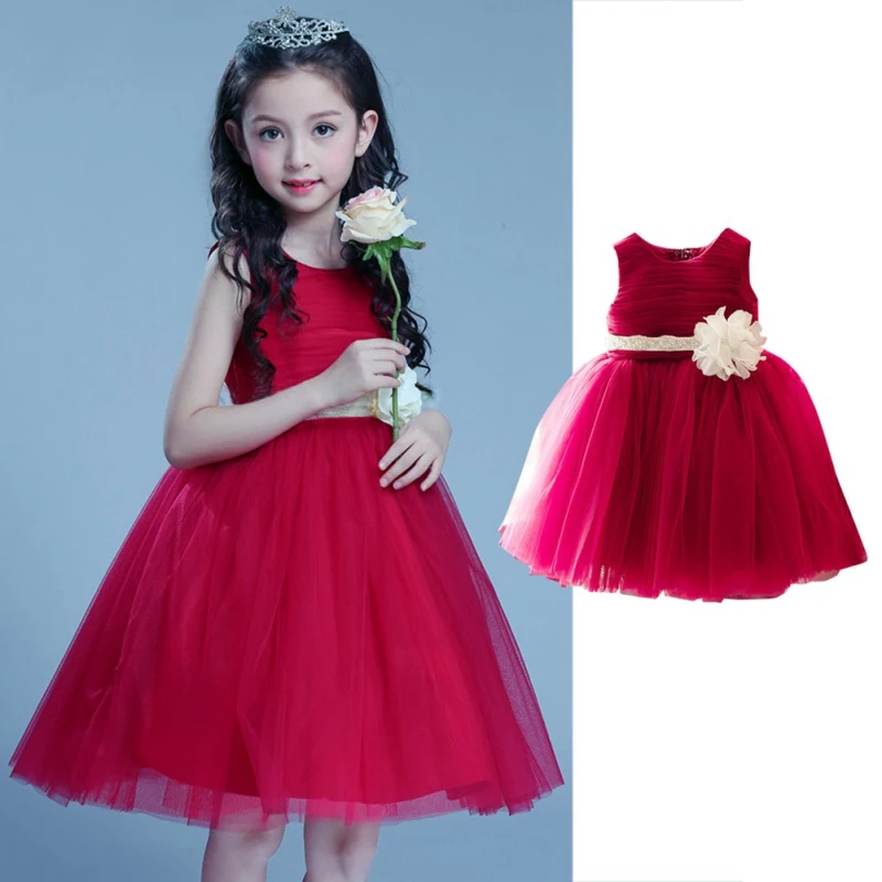 Вечернее платье для танцев для маленьких девочек; платье из тюля без рукавов с цветочным рисунком; платье принцессы для малышей; От 2 до 8 лет