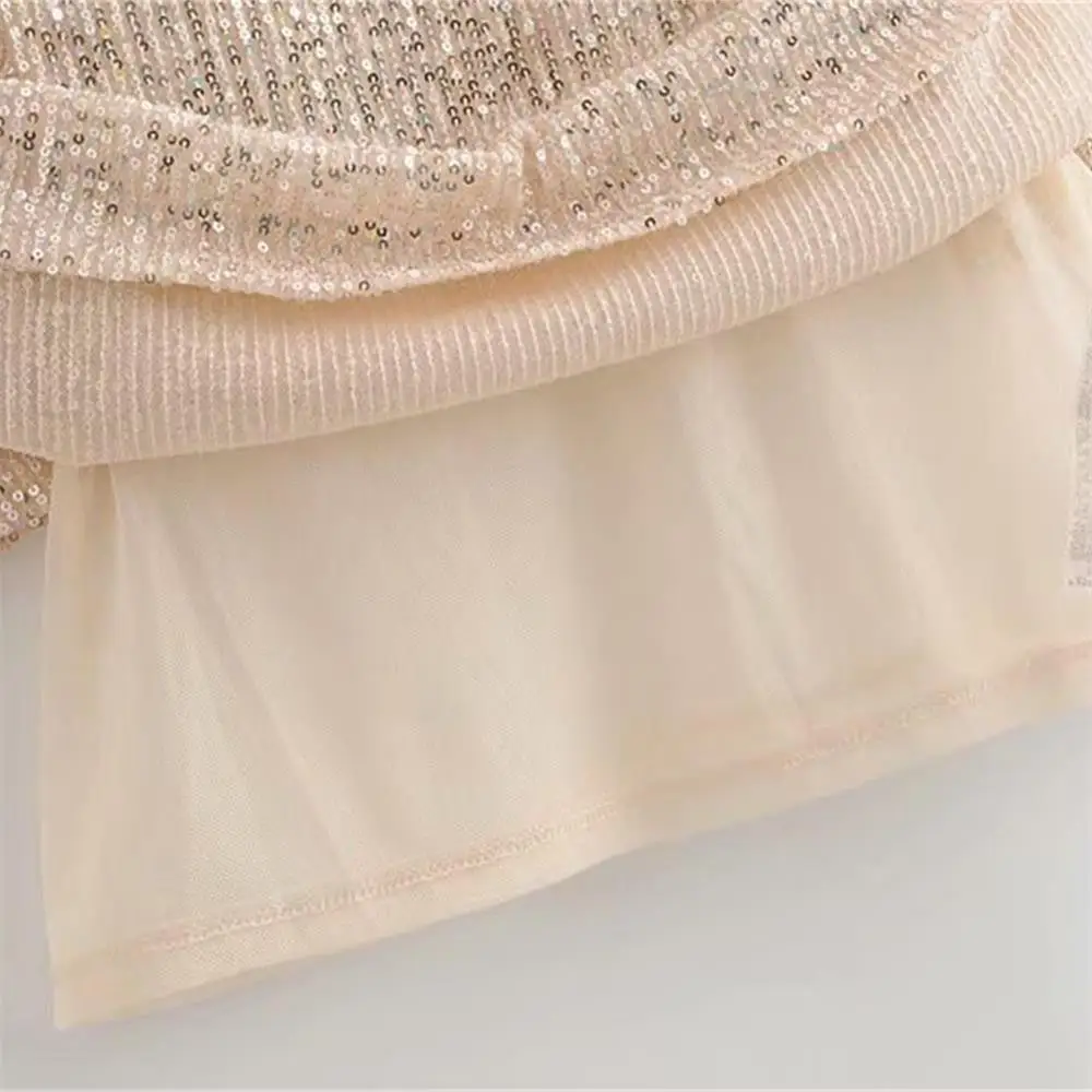 Осень 2019 женское Новое Пышное короткое платье с v образным вырезом длинным