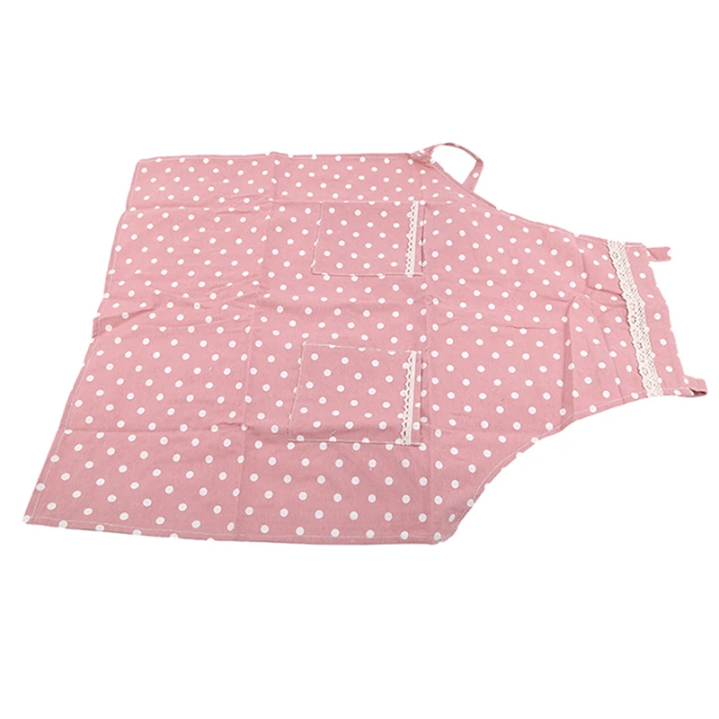 Kitchen Oilproof half-length Apron Thick Durable Aprons Women Household Kitchen Waterproof Apron Polka Dot Lace Apron