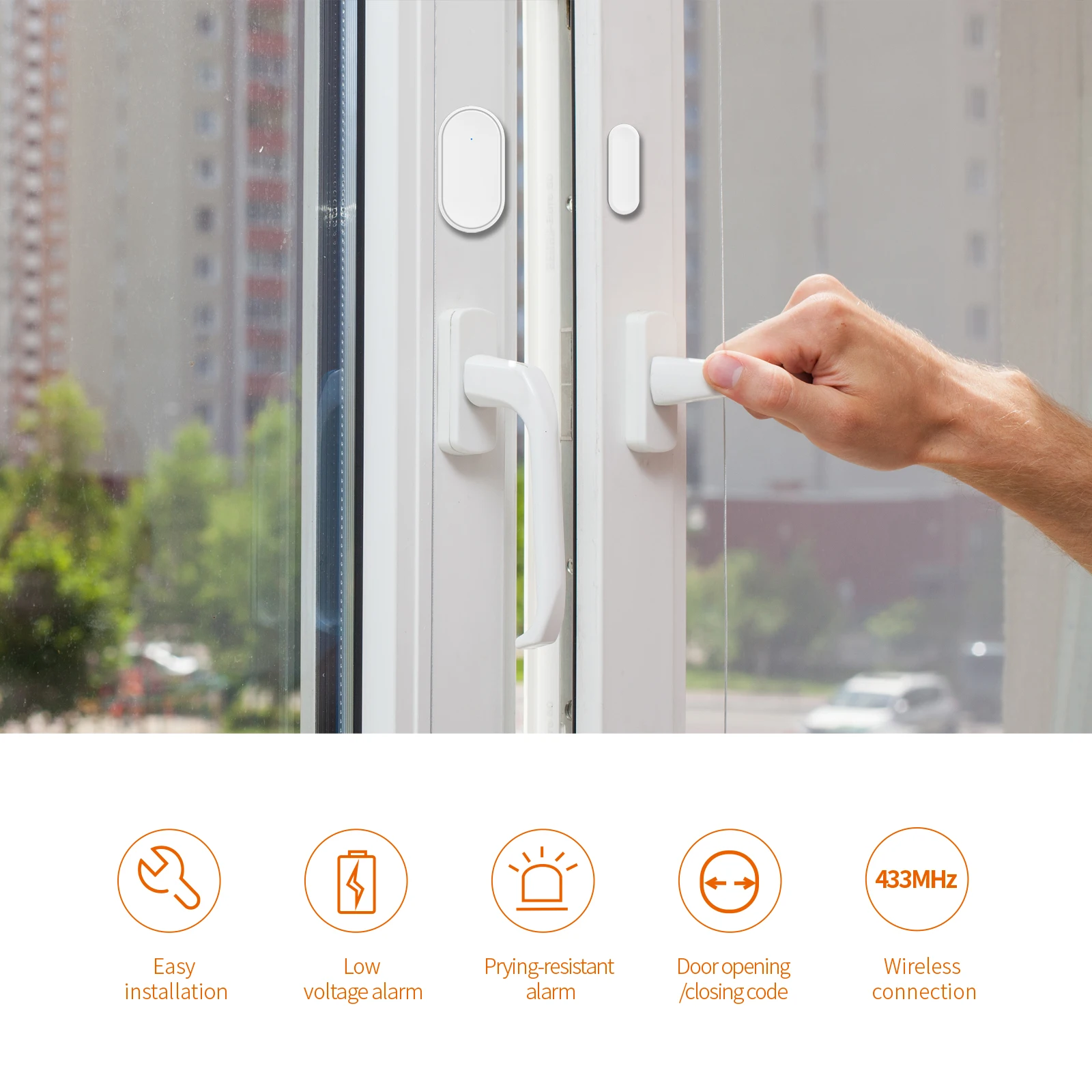 Staniot DS030 Tuya 433mhz Alarm Accessories Smart Remote Control Wireless Door and Window Alarm Sensor Door Open/Closed Detecors