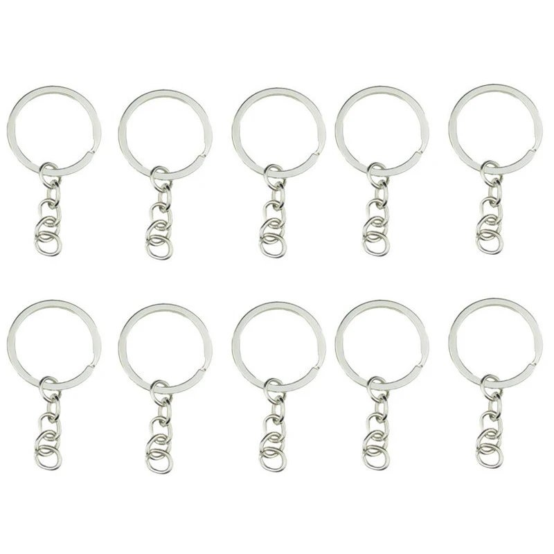 

20pcs/lot Gold Key Chain Key Ring Bronze Rhodium 25mm Long Round Split Keyrings Keychain For DIY Jewelry Making Wholesale