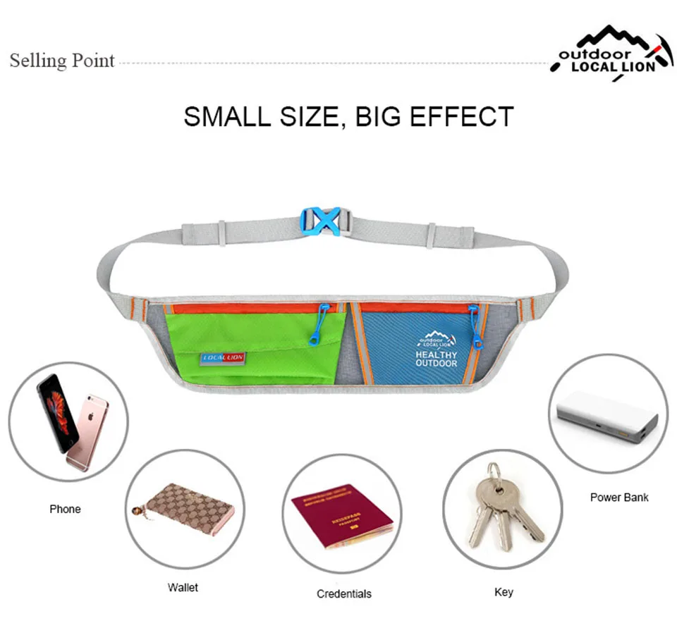 Открытый Сверхлегкий складной поясной мешок водонепроницаемый регулируемый поясной ремень поясная сумка держатель для мобильного телефона сумка для мужчин и женщин