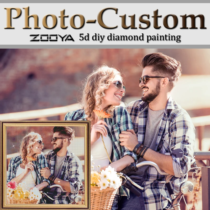 ZOOYA 5D DIY Diamond Painting Private Photo Custom Diamond Painting Full Drill Diamond Rhinestone Embroidery Home Decoration AZ6