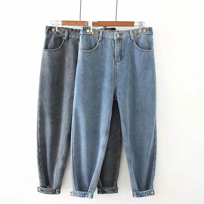 pantalones vaque S-4XL vaqueros holgados de talla grande para mujer pantalones vaque S-4XL vaqueros holgados de talla grande para mujer