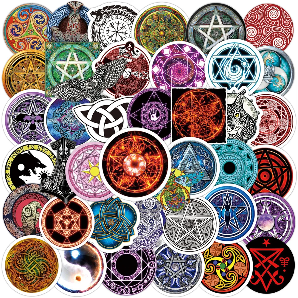

10/30/50PCS Cartoon Totem Wind Art Aesthetic Sticker Anime Laptop Luggage Skateboard DIY Sticker Wholesale Children's Toys