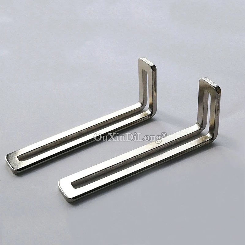 

DHL 100PCS 32.5x85.5x16mm L Furniture Reinforced Corner Braces Connecting Fittings Board Shelf Support Brackets Nickel Plated