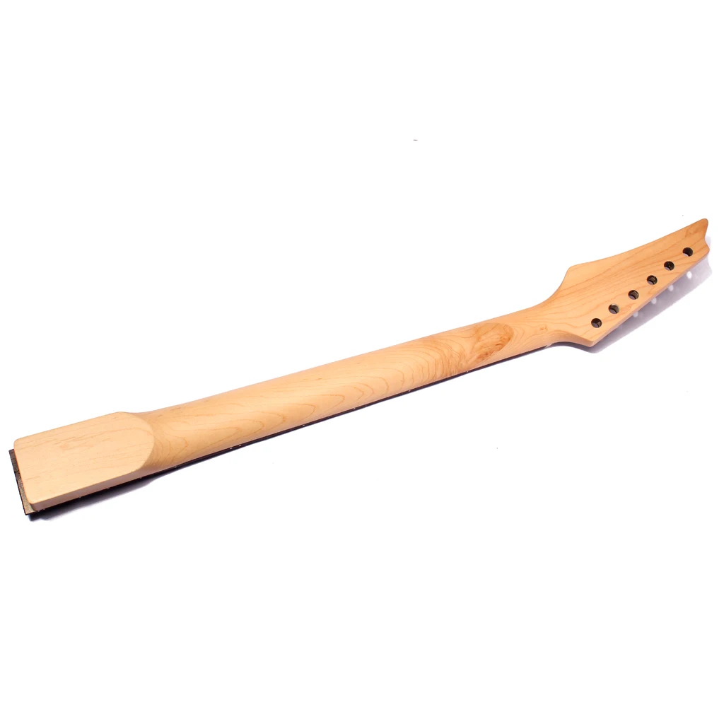 Electric Guitar Neck Maple Head Rosewood Fretboard 24 Fret for IBZ Parts Replacement Black