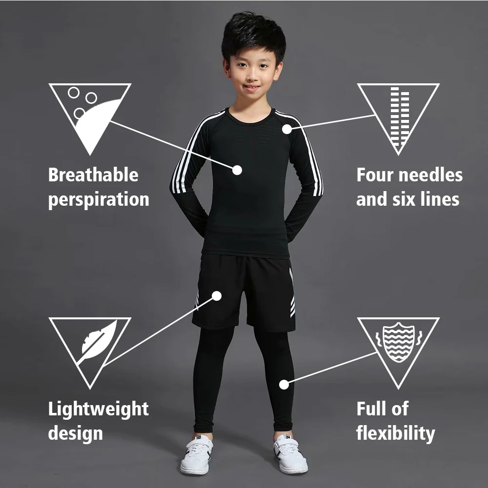 Новинка года; детская теплая спортивная футболка с меховым подкладом для мальчиков и девочек; быстросохнущая одежда