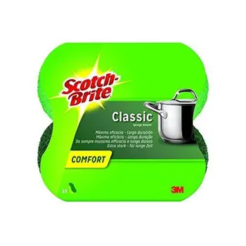 

Scotch-Brite CLCNS2 Classic Comfort Scourer, Extra-Strong Fleece, Pack of 2, Green (2 x 2 Items)