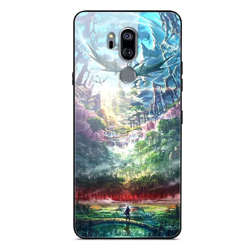 33 Для LG G7 ThinQ чехол закаленного стекла задняя твердая Крышка для Funda LG G7 ThinQ G710 чехол для телефона бампер для LG G7 ThinQ крышка G7+ 6,1" - Цвет: 33