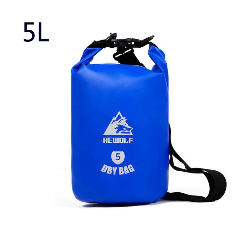 5L BLUE Водонепроницаемые сумки Сверхлегкий плавательный сухой мешок пляж Дрифтинг открытый рюкзак рафтинг дорожные сумки 5L 15L 20L 30L - Цвет: 5L BLUE