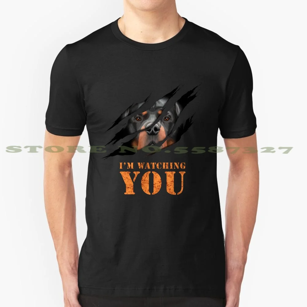 Графическая Цитата Rottweiler на заказ Веселая футболка Ротвейлер собака 3D эффект