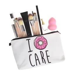 Love Makeup Pouch Cartoon Print Purse Pencil Bags Art Print Creativity Make Up Organizer Vintage Makeup Travel Bag Cute